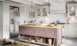 Pink Shaker Kitchen | Panelven Kitchens | Hampshire