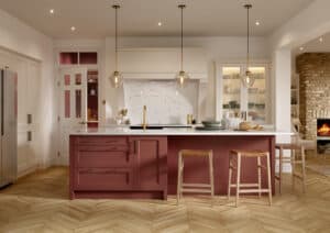 Red Shaker Kitchen | Panelven Kitchens | Hampshire