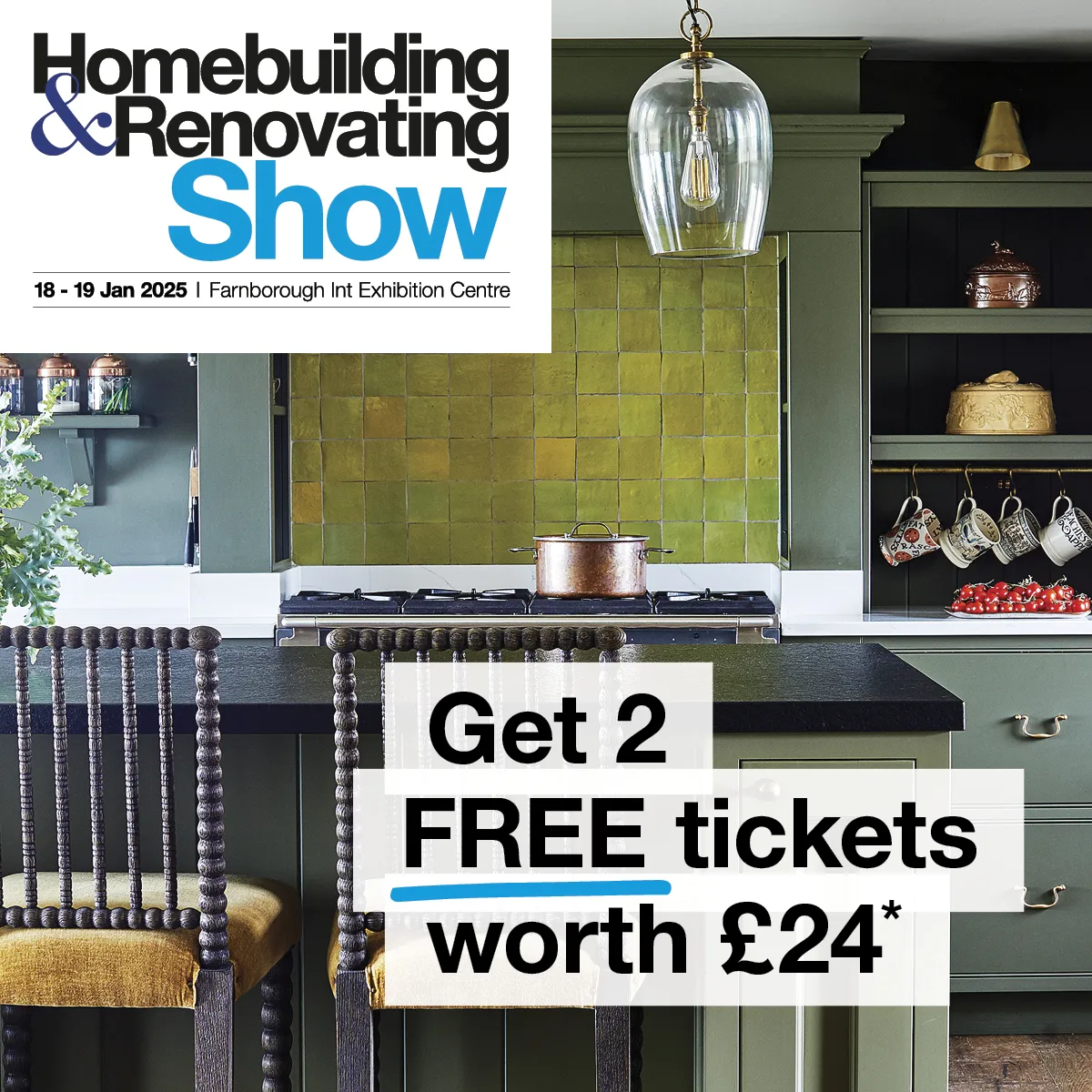 Click for free tickets to the Homebuilding and Renovating Show