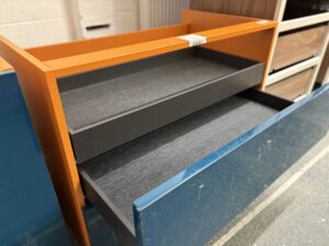 Sienna Orange, Majestic Teal & Oxidised Copper | Panelven Kitchens | Hampshire 