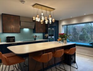 Sienna Orange, Majestic Teal & Oxidised Copper | Panelven Kitchens | Hampshire 