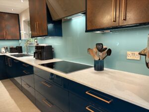 Sienna Orange, Majestic Teal & Oxidised Copper | Panelven Kitchens | Hampshire 
