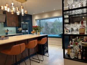 Sienna Orange, Majestic Teal & Oxidised Copper | Panelven Kitchens | Hampshire 