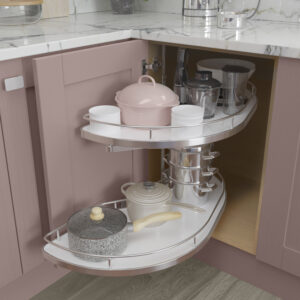 Pink Shaker Kitchen | Panelven Kitchens | Hampshire