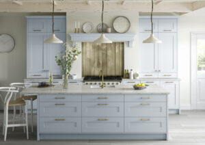 Pantry Blue Shaker Kitchen | Panelven Kitchens | Hampshire