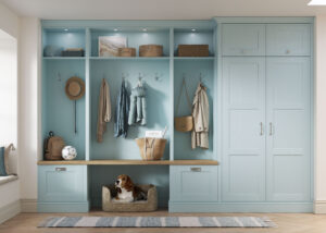 Pantry Blue Shaker Kitchen | Panelven Kitchens | Hampshire