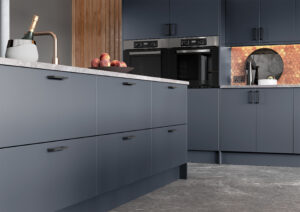 Slate Blue - J pull Slab Kitchen | Panelven Kitchens | Hampshire