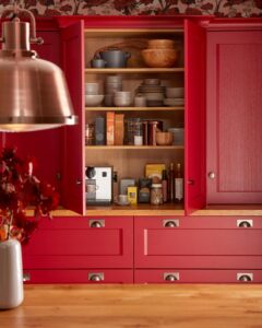 English Red Shaker Kitchen | Panelven Kitchens | Hampshire